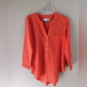 Old Navy Peach Linen Tunic